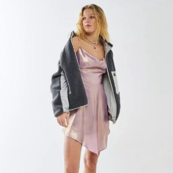 Urban Outfitters Dresses & Skirts - Urban Outfitters | Mallory Metallic Asymmetrical Slip Dress New Lavender Purple
